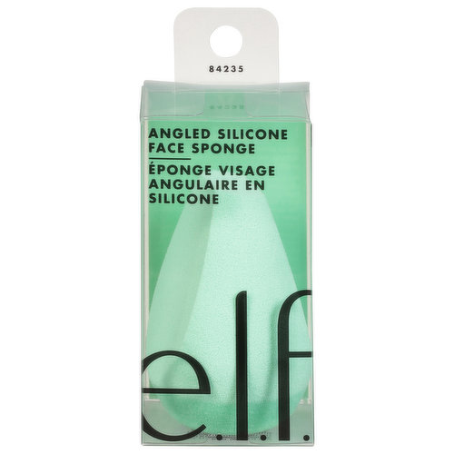 e.l.f. Face Sponge, Silicone, Angled