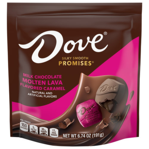 Dove Promises Candy, Milk Chocolate Molten Lava Flavored Caramel, Silky Smooth