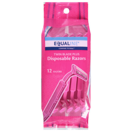 Equaline Disposable Razors, Twin Blade Plus