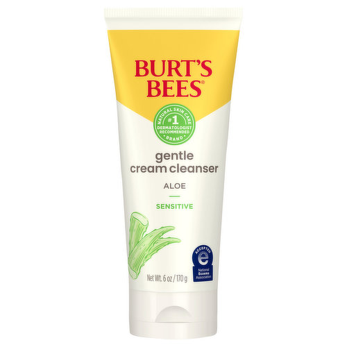 Burt's Bees Cream Cleanser, Gentle, Sensitive, Aloe
