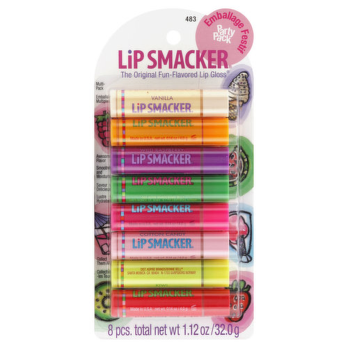 Lip Smacker Lip Gloss, Multi-Pack, Party Pack