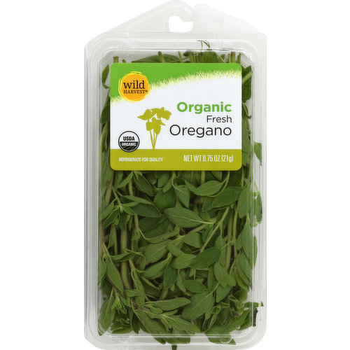 USDA Organic. Herb Tips: Wild Harvest Organic Fresh Herbs are a great way to add flavor to soups, sauces, meats, appetizers, breads, salads, and desserts without adding unwanted fat, sugar, or salt. These wonderfully fresh herbs are sure to fill your home with a refreshing aroma with each use. To learn more about Wild Harvest products, including our full line of organic products, and for more recipes, please visit www.mywildharvest.com. Certified organic by Ecocert. 100% quality guaranteed. Like it or let us make it right. That's our quality promise. mywildharvest.com. Please recycle.