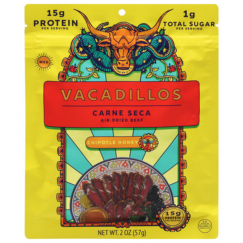 Vacadillos Carne Seca, Chipotle Honey, Medium