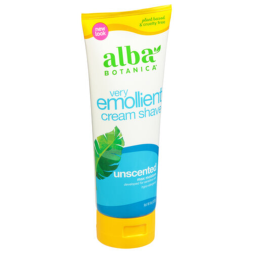 Alba Botanica Very Emollient Cream Shave, Unscented