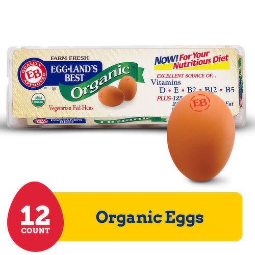 Eggland's Best 100% USDA Organic Certified Large Brown Eggs