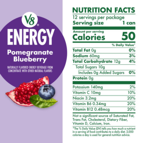 V8® Energy® Pomegranate Blueberry Energy Drink