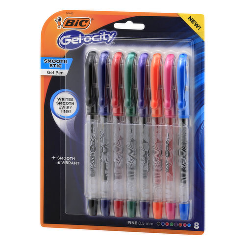 Save on BIC Gel-ocity Smooth Stic Black Gel Pens Fine (0.5 mm) Order Online  Delivery