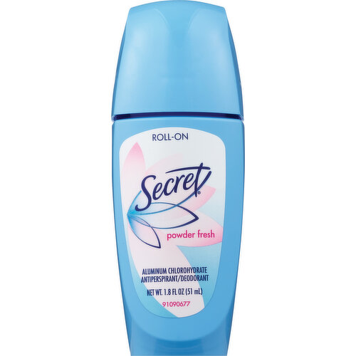 Secret Roll-On Antiperspirant and Deodorant, Powder Fresh Scent, 1.8 oz