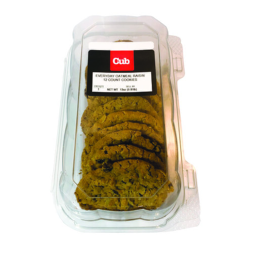 Cub Bakery Oatmeal Raisin Cookies, 12 Count