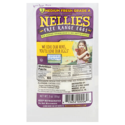 Nellies Eggs, Fresh, Medium