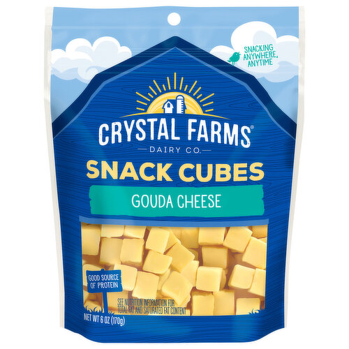 Crystal Farms Cheese Snack Cubes, Gouda