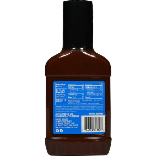 Ken Davis 2 Carb Original Bar-B-Q Sauce