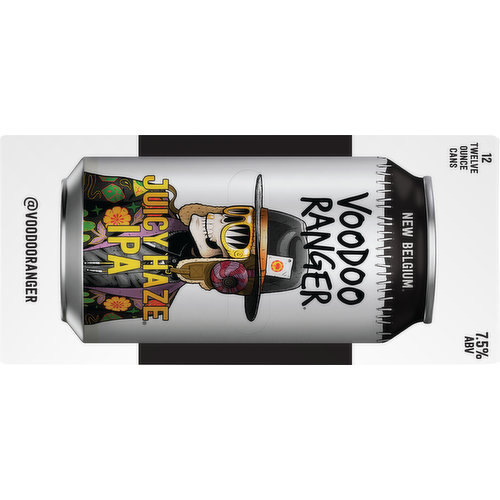 Voodoo Ranger Beer, Juicy Haze IPA, 12 Pack