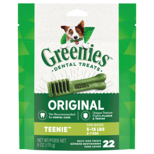 Greenies Dental Treats Daily Dog Treats, Original, Teenie