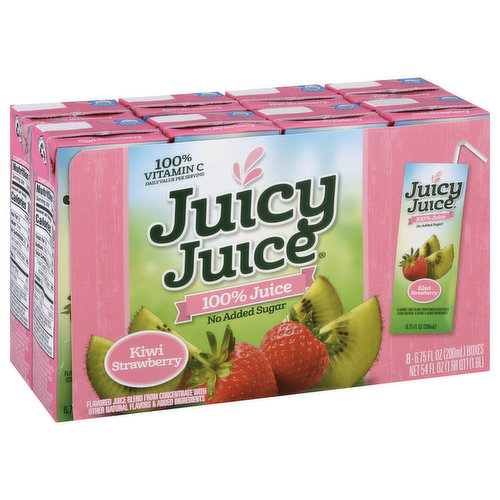 Juicy Juice 100% Juice, Kiwi Strawberry, 8 Pack