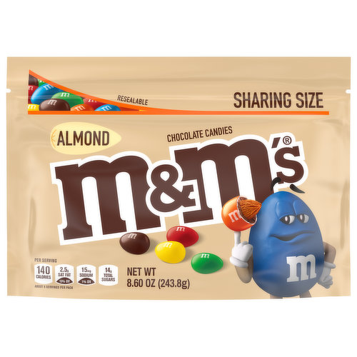 M&M's Chocolate Candies, Almonds, Sharing Size