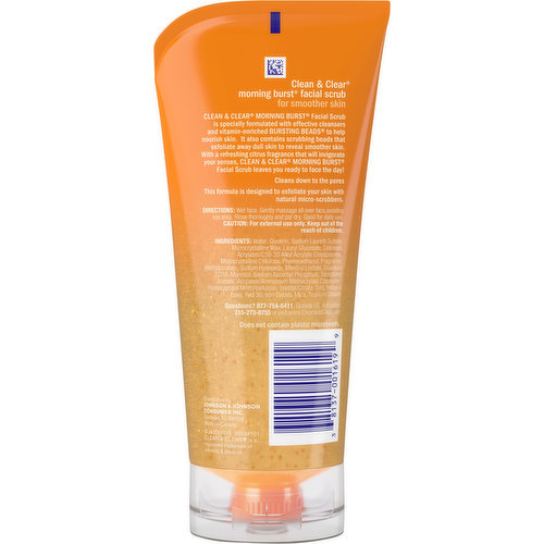 clean and clear morning burst facial scrub