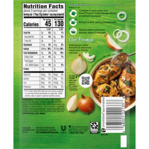 Knorr Recipe Mix, French Onion