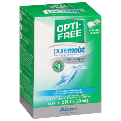 Opti-Free Puremoist Disinfection Solution, with Hydraglyde, Multi Purpose