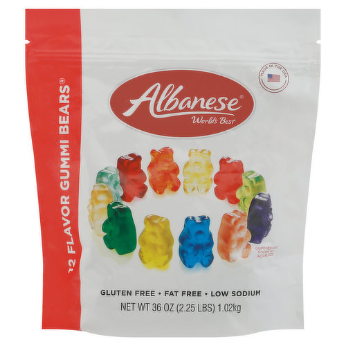 Albanese World's Best Gummi Bears, 12 Flavor