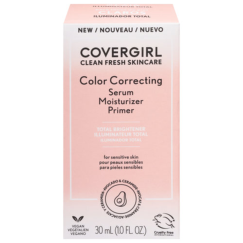 CoverGirl Serum + Moisturizer + Primer, Color Correcting, Total Brightener