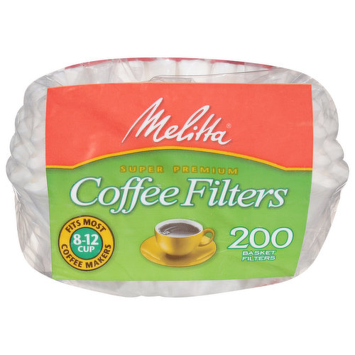 Melitta Coffee Filters, Basket, Super Premium