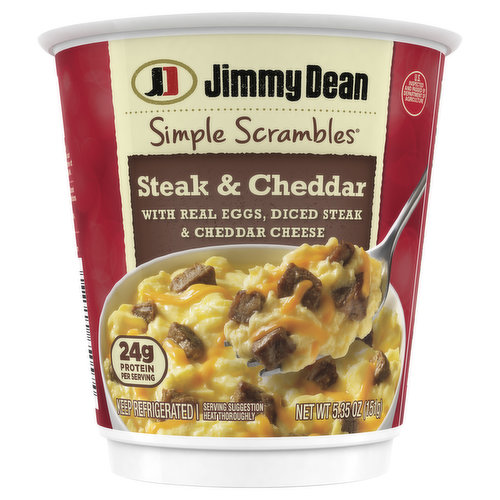 Jimmy Dean Simple Scrambles Jimmy Dean Simple Scrambles Steak & Cheddar Breakfast Cups, 5.35 oz.