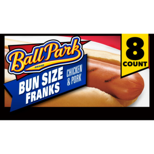 Ball Park Ball Park Bun Length Hot Dogs, Classic, 8 Count