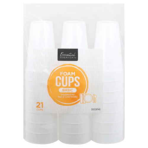 Essential Everyday Cups, Foam, Basic, 20 Ounce