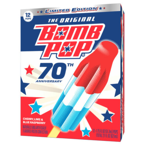 Bomb Pop The Original Cherry, Lime & Blue Raspberry Pops