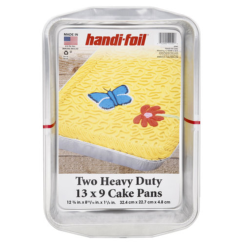 Handi Foil Cake Pans, Heavy Duty, 13 x 9