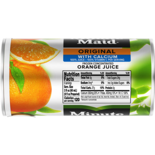 minute maid orange juice carton