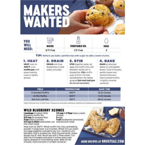 Krusteaz Wild Blueberry Muffin Mix