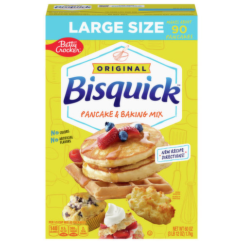 Betty Crocker Bisquick Pancake & Baking Mix, Original, Large Size