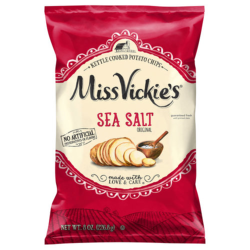 Miss Vickie's Potato Chips, Sea Salt Original, Kettle Cooked