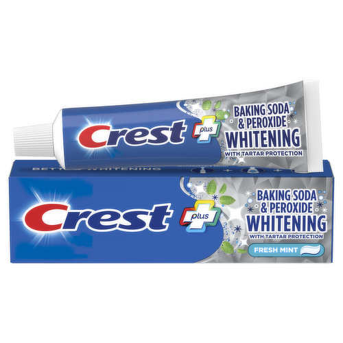 Crest Whitening Baking Soda & Peroxide Whitening Toothpaste, Fresh Mint, 4.2 oz