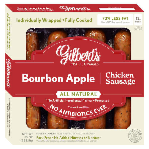 Gilbert's Chicken Sausage, Bourbon Apple