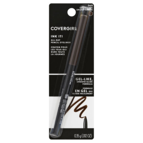 CoverGirl Ink It! Pencil Eyeliner, All-Day, Cocoa Ink 260