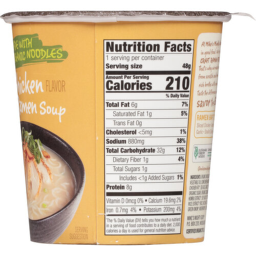 Mike's Mighty Good Ramen Soup, Chicken Flavor
