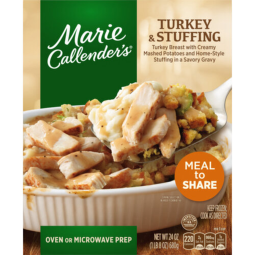 Marie Callender's Turkey & Stuffing Meal to Share Multi-Serve Frozen Dinner