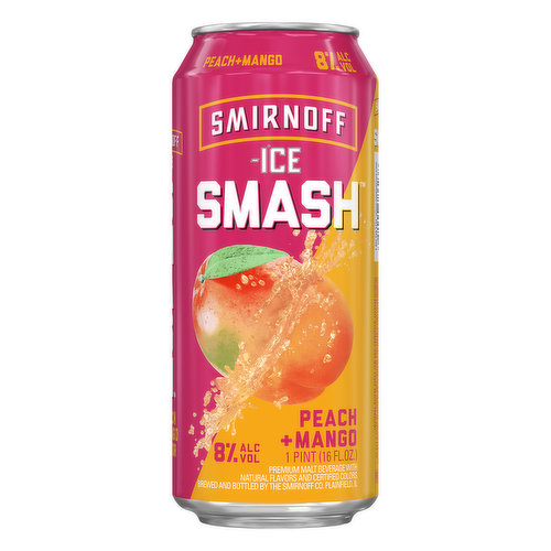 Smirnoff Ice Smash Beer, Peach + Mango