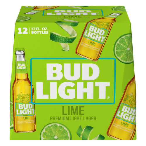 Lager brewed with real lime peels with natural lime flavor. Brewed with real lime peels. This is the famous Bud Light Lime. We believe what we put into our beer is just an important as what we leave out. That's why we brew using essential ingredients and real lime peels for the best in summer refreshment. Enjoy responsibly. For more information about our products call 1-800-Dial Bud (1-800-342-5283) or visit us at TapIntoYourBeer.com. Learn more at: budlight.com. Please recycle.