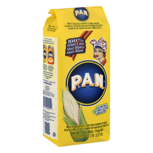 PAN Corn Meal, White, Pre-Cooked