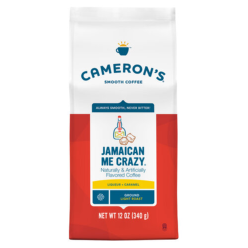Cameron's Coffee, Ground, Light Roast, Jamaican Me Crazy, Smooth