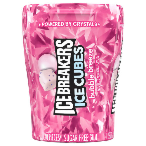 Ice Breakers Ice Cubes Gum, Sugar Free, Bubble Breeze