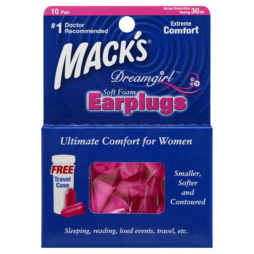 Mack's Earplugs, Soft Foam, Dream girl