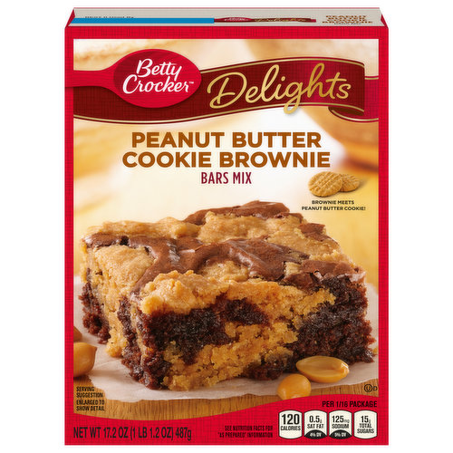 Betty Crocker Delights Bars Mix, Peanut Butter Cookie Brownie