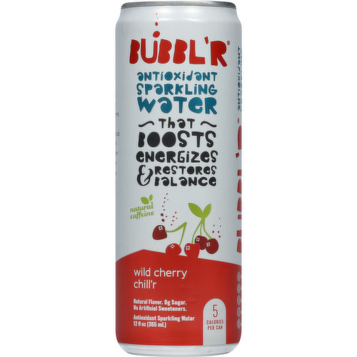 BUBBL'R Antioxidant Sparkling Water – wild cherry chill’r