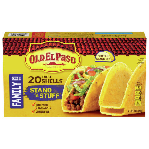 Old El Paso Stand n Stuff Taco Shells, Family Size