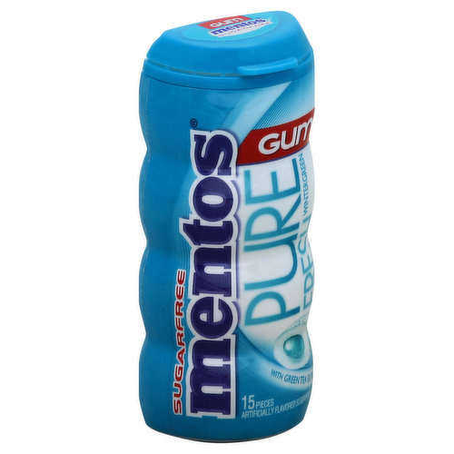 Mentos Pure Fresh Gum, Wintergreen, with Green Tea Extract